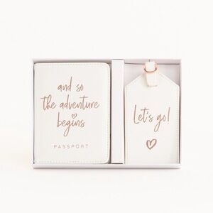 Passport Holder and Luggage Tag Set